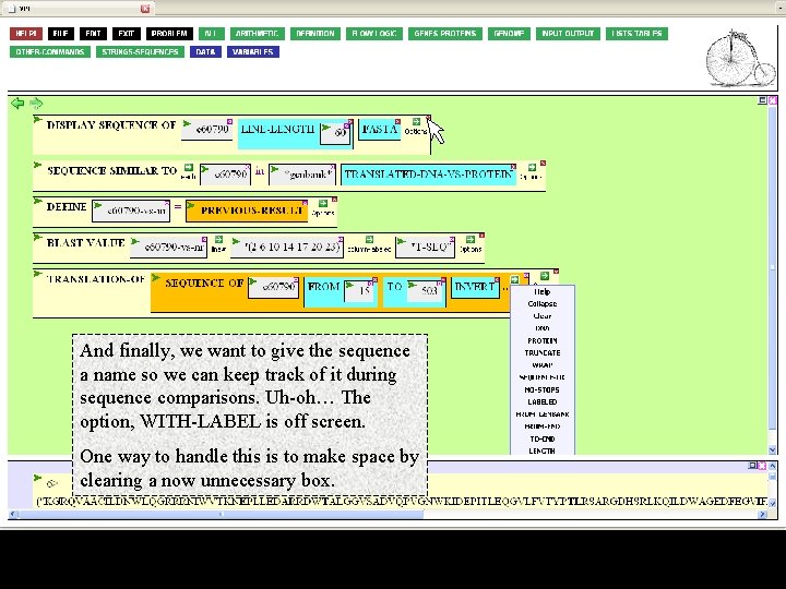 And finally, we want to give the sequence a name so we can keep