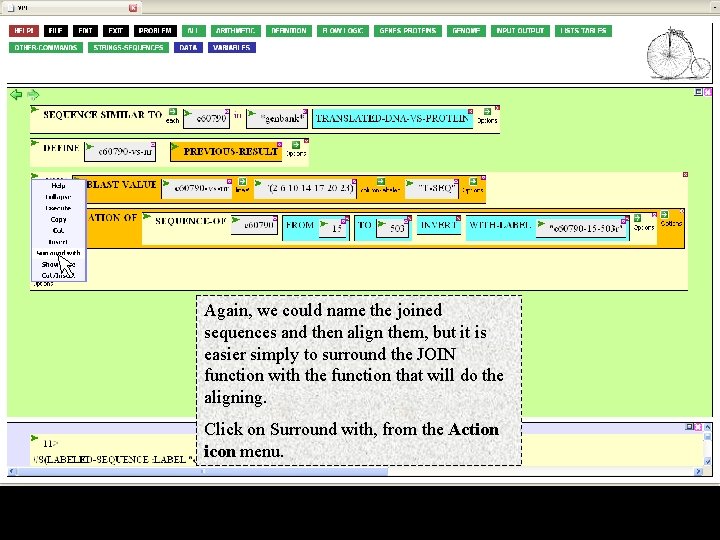 Again, we could name the joined sequences and then align them, but it is