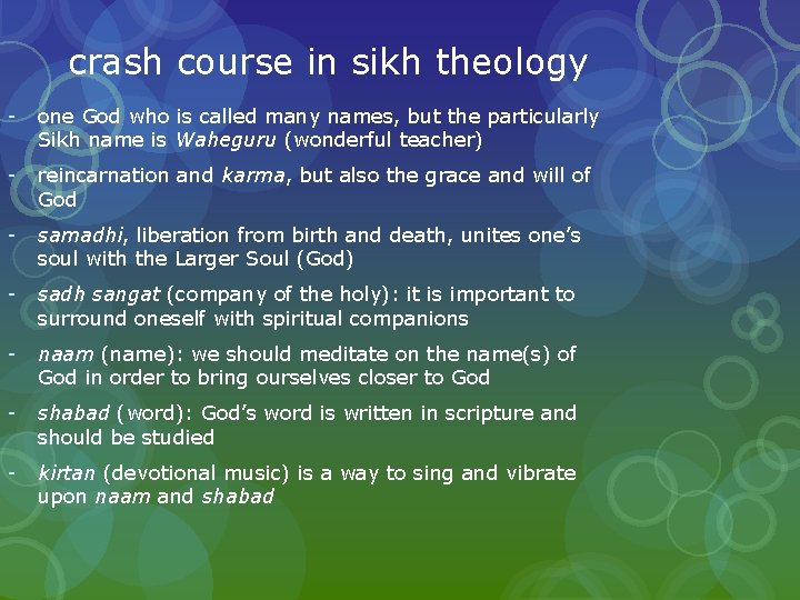 crash course in sikh theology - one God who is called many names, but