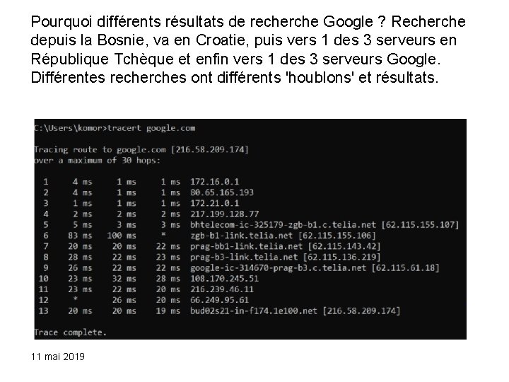 Pourquoi différents résultats de recherche Google ? Recherche depuis la Bosnie, va en Croatie,