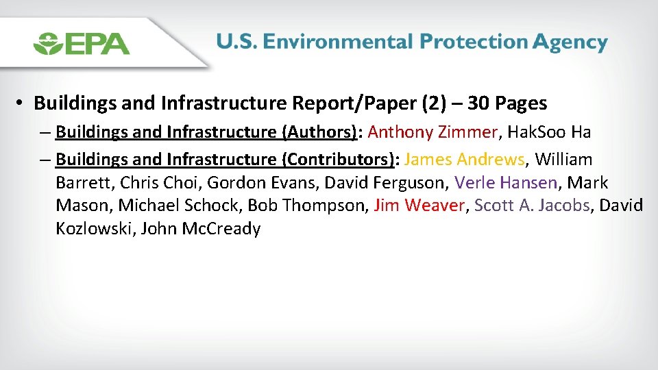  • Buildings and Infrastructure Report/Paper (2) – 30 Pages – Buildings and Infrastructure