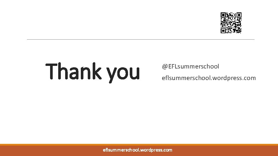 Thank you @EFLsummerschool eflsummerschool. wordpress. com 