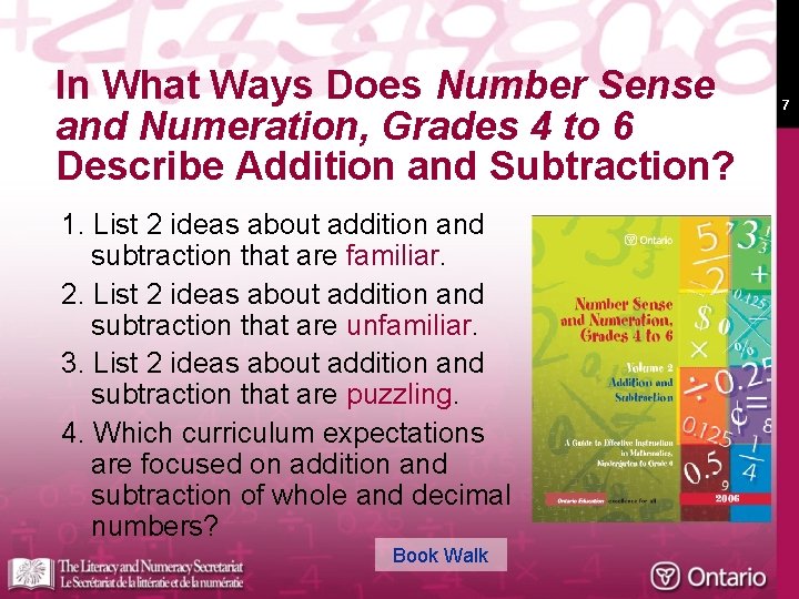 In What Ways Does Number Sense and Numeration, Grades 4 to 6 Describe Addition