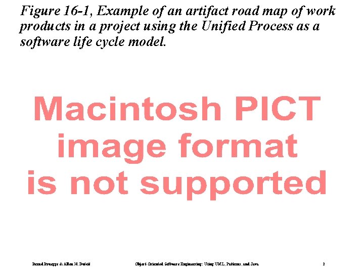 Figure 16 -1, Example of an artifact road map of work products in a