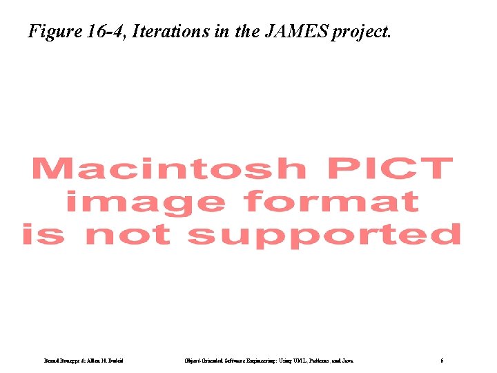 Figure 16 -4, Iterations in the JAMES project. Bernd Bruegge & Allen H. Dutoit