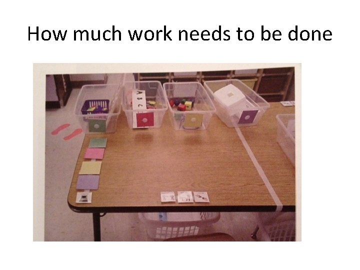 How much work needs to be done 