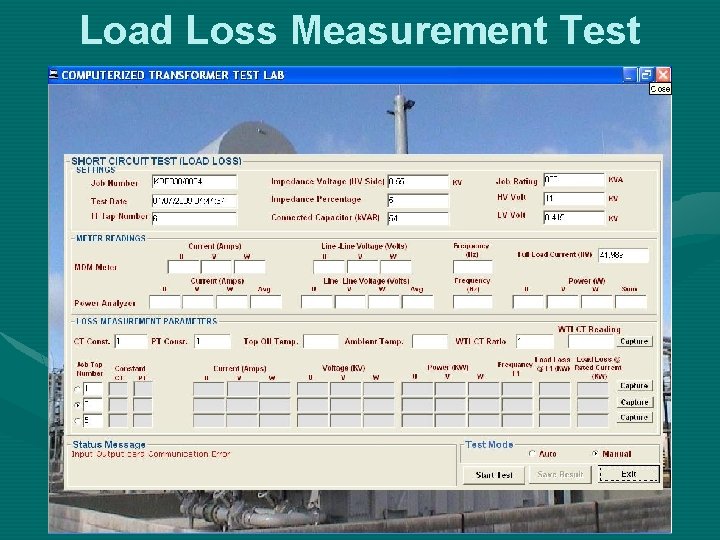 Load Loss Measurement Test 