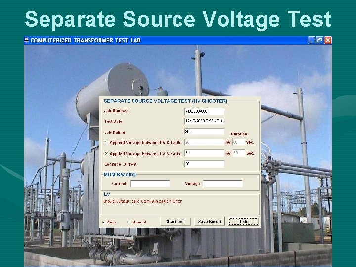 Separate Source Voltage Test 