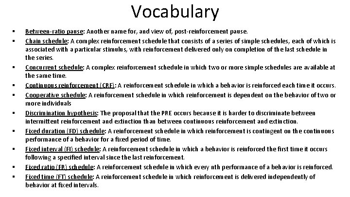 Vocabulary § § § § § Between-ratio pause: Another name for, and view of,