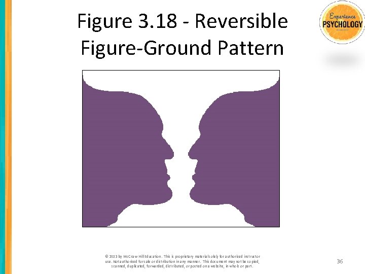 Figure 3. 18 - Reversible Figure-Ground Pattern © 2013 by Mc. Graw-Hill Education. This