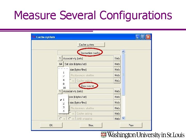 Measure Several Configurations 