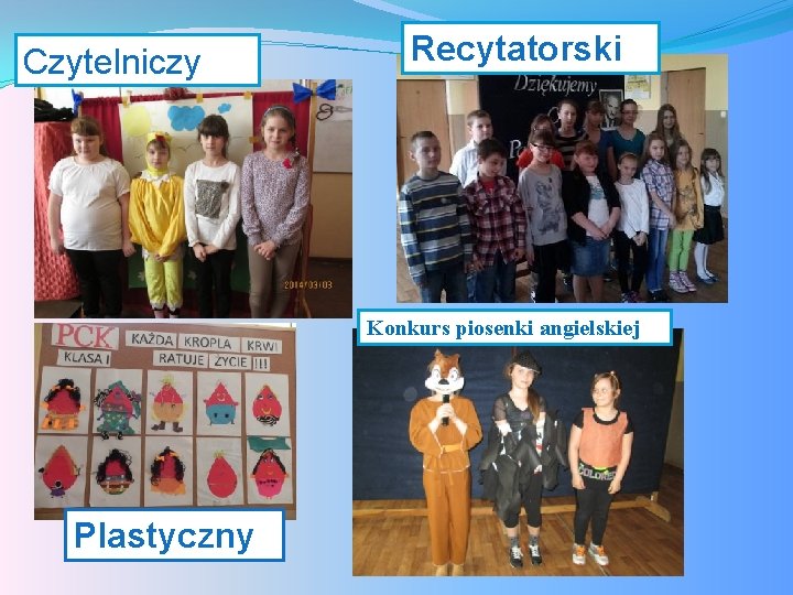 Czytelniczy Recytatorski Konkurs piosenki angielskiej Plastyczny 