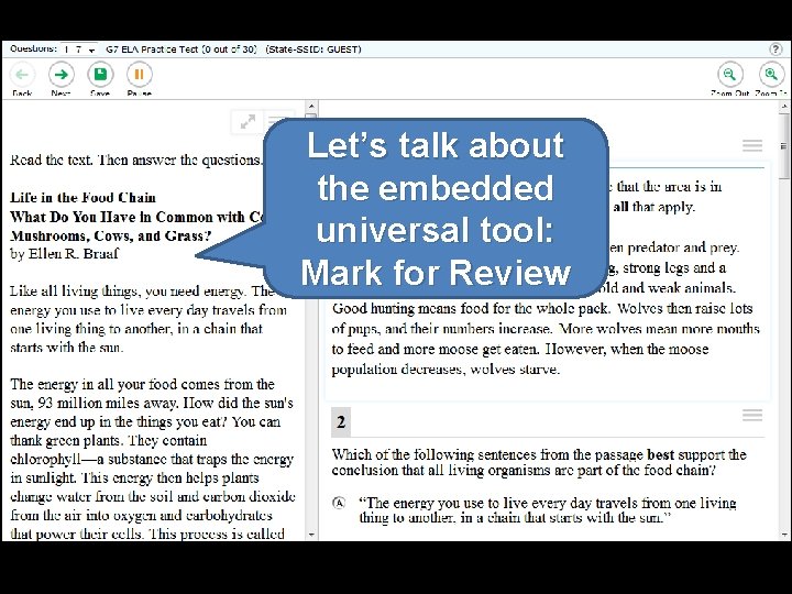 Let’s talk about the embedded universal tool: Mark for Review 