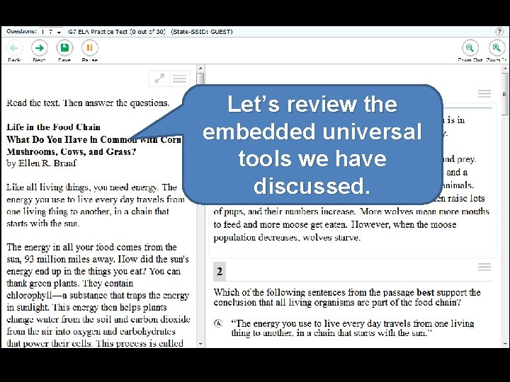 Let’s review the embedded universal tools we have discussed. 
