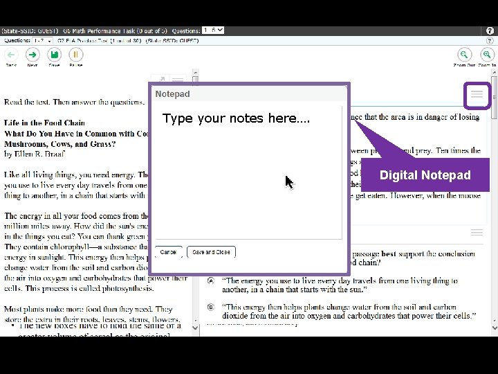 Type your notes here…. Digital Notepad 