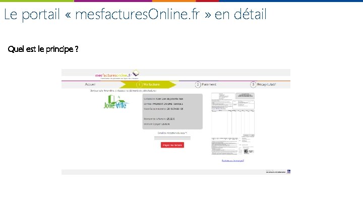 Le portail « mesfactures. Online. fr » en détail Quel est le principe ?