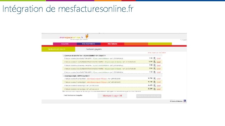 Intégration de mesfacturesonline. fr 
