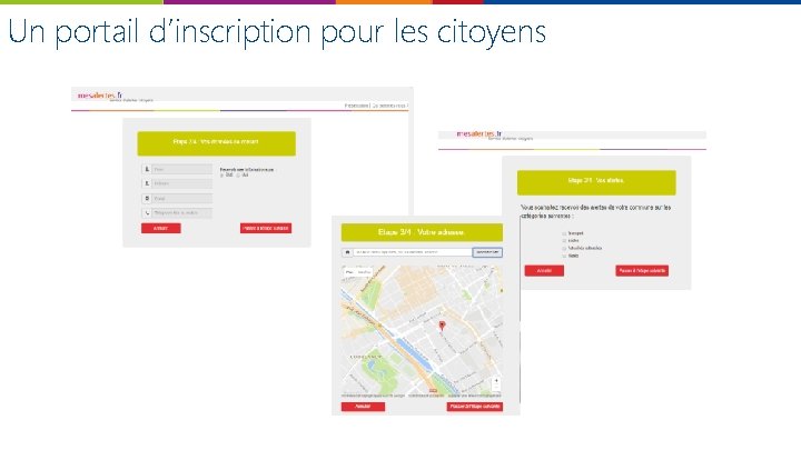Un portail d’inscription pour les citoyens 