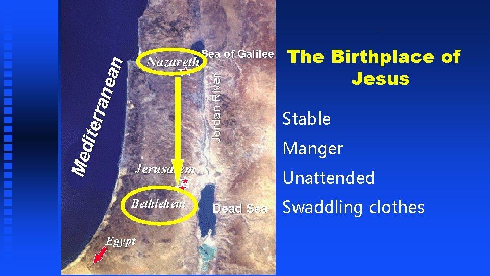 Sea of Galilee Nazareth Jordan River Med iter ran ean Childhood of Jesus Jerusalem