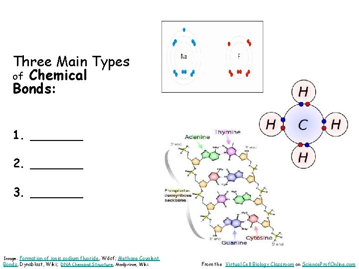 Three Main Types of Chemical Bonds: 1. _______ 2. _______ 3. _______ Image: Formation