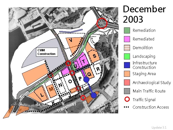 December 2003 Remediation Remediated V eto ur Demolition OR PD CWM Construction T U
