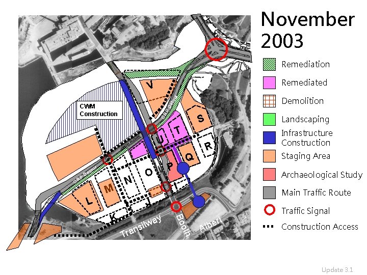 November 2003 Remediation Remediated V eto ur Demolition OR PD CWM Construction T U