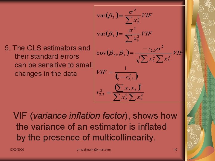 5. The OLS estimators and their standard errors can be sensitive to small changes