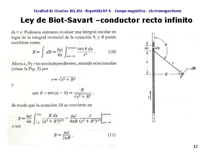 Facultad de Ciencias BQ-202 –Repartido Nº 4 - Campo magnético - electromagnetismo Ley de