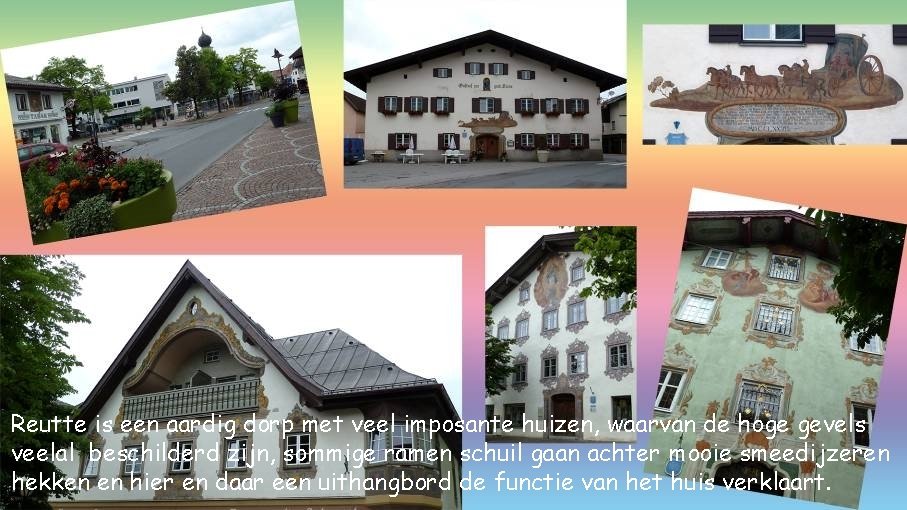 Reutte is een aardig dorp met veel imposante huizen, waarvan de hoge gevels veelal