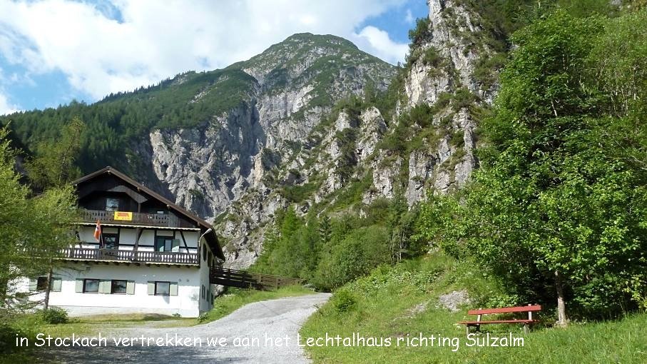 in Stockach vertrekken we aan het Lechtalhaus richting Sulzalm 