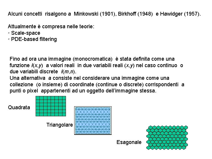 Alcuni concetti risalgono a Minkowski (1901), Birkhoff (1948) e Hawidger (1957). Attualmente è compresa