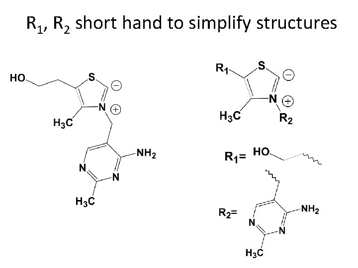 R 1, R 2 short hand to simplify structures 