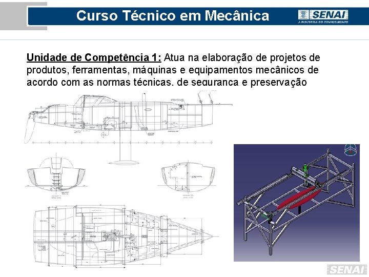 Curso Técnico em Mecânica Unidade de Competência 1: Atua na elaboração de projetos de