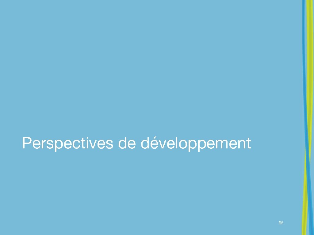 Perspectives de développement 56 