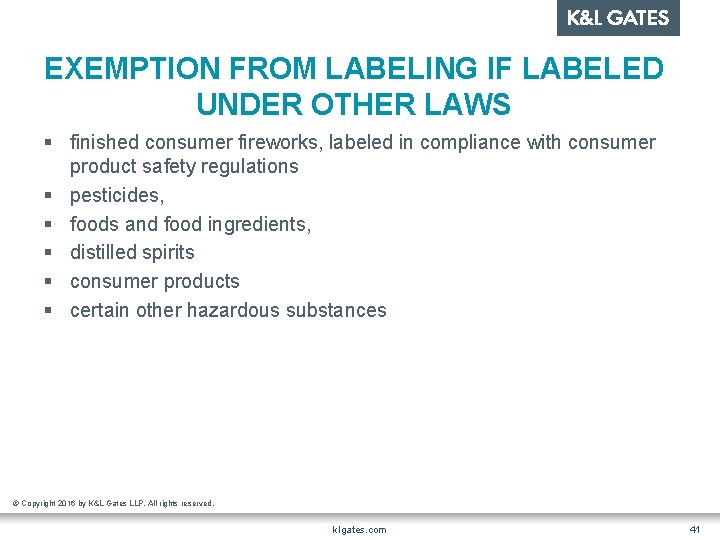 EXEMPTION FROM LABELING IF LABELED UNDER OTHER LAWS § finished consumer fireworks, labeled in