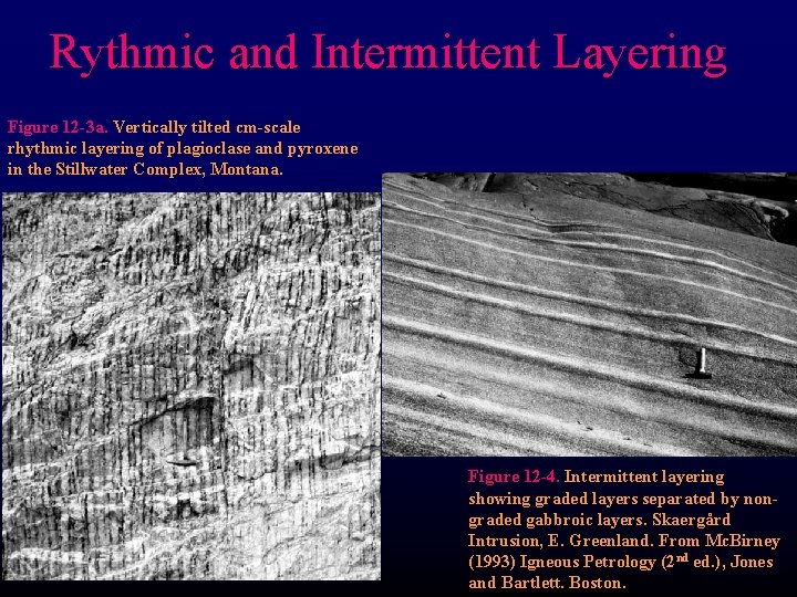 Rythmic and Intermittent Layering Figure 12 -3 a. Vertically tilted cm-scale rhythmic layering of