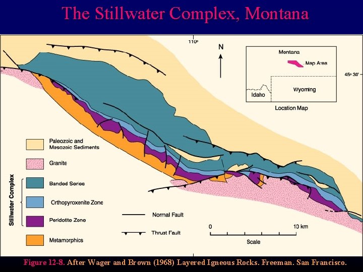 The Stillwater Complex, Montana Figure 12 -8. After Wager and Brown (1968) Layered Igneous