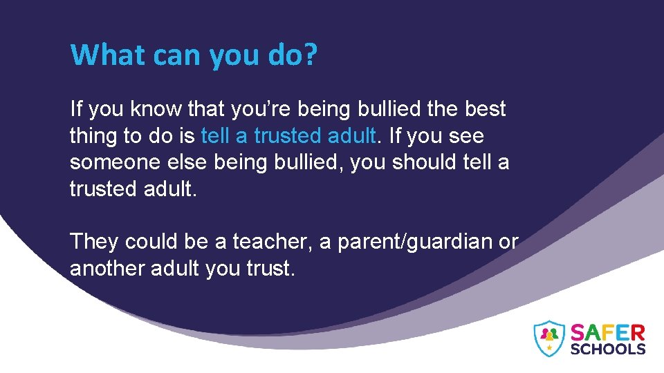 What can you do? If you know that you’re being bullied the best thing