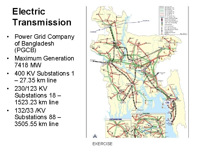 Electric Transmission • Power Grid Company of Bangladesh (PGCB) • Maximum Generation 7418 MW