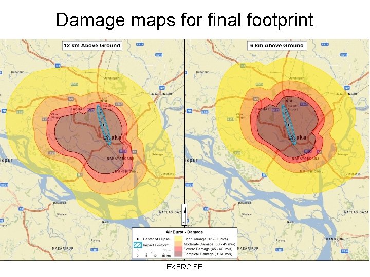 Damage maps for final footprint EXERCISE 