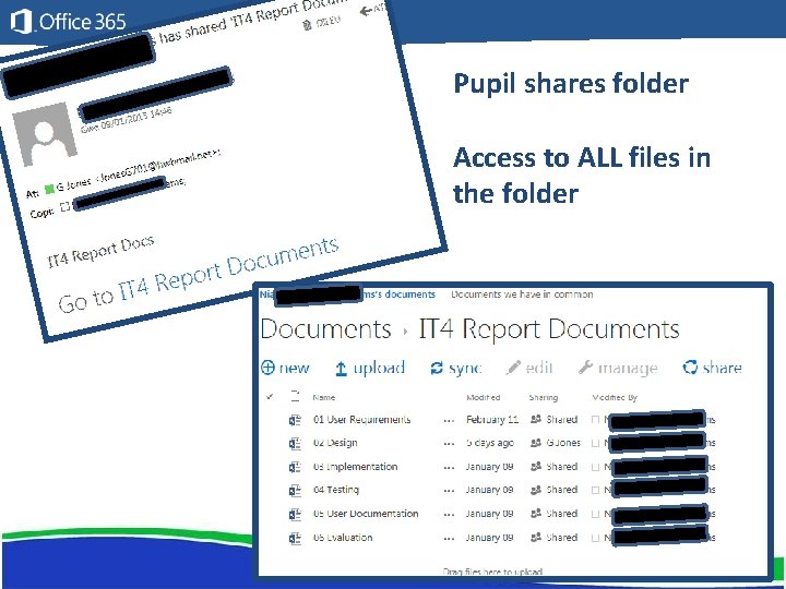 Pupil shares folder Access to ALL files in the folder 