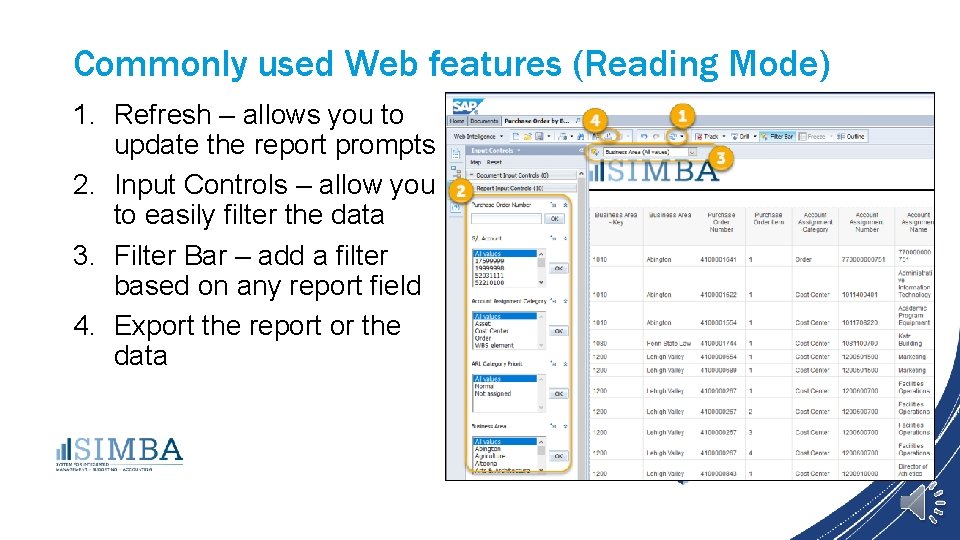 Commonly used Web features (Reading Mode) 1. Refresh – allows you to update the