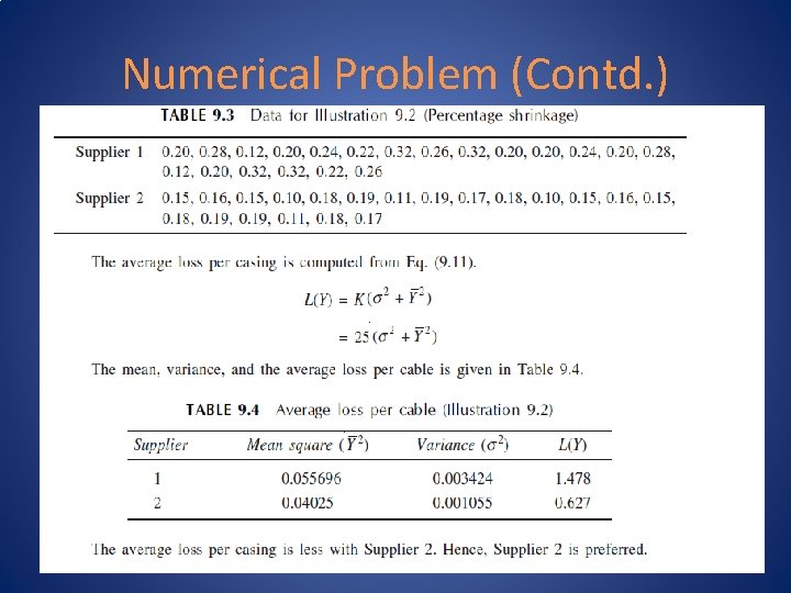 Numerical Problem (Contd. ) 17 