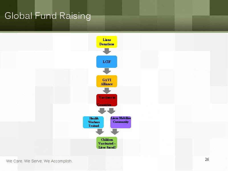 Global Fund Raising Lions Donations LCIF GAVI Alliance Vaccines to Countries Health Workers Trained