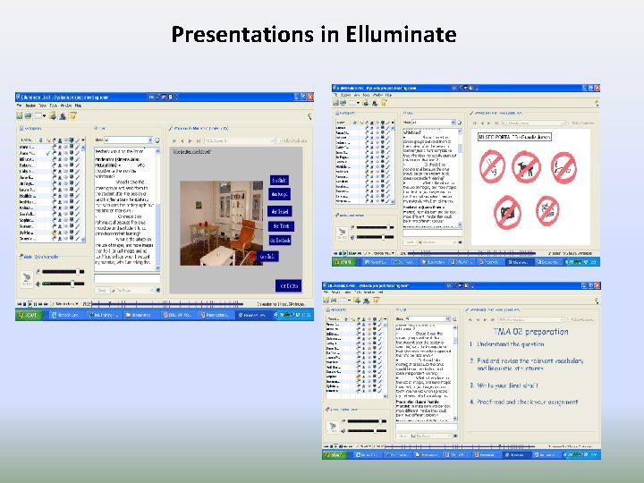 Presentations in Elluminate 
