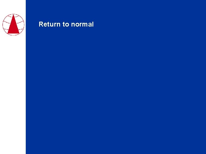 Return to normal 