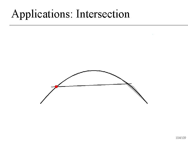 Applications: Intersection 104/109 