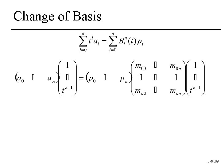 Change of Basis 54/109 