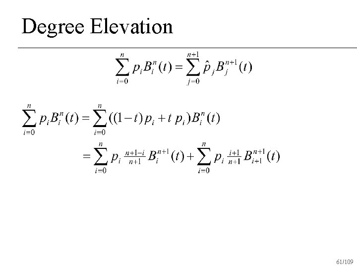 Degree Elevation 61/109 