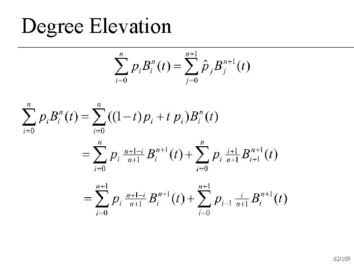 Degree Elevation 62/109 